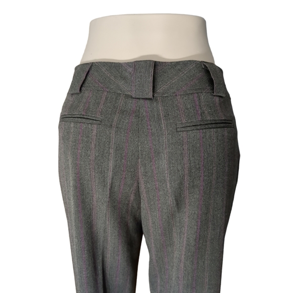 Julie Mitchell Urban Collection Brown and Burgundy Striped Dress Pant Size 8. - Picture 9 of 11
